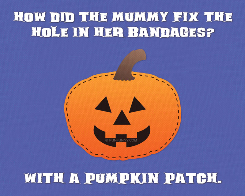 Illustration of pumpkin patch pun